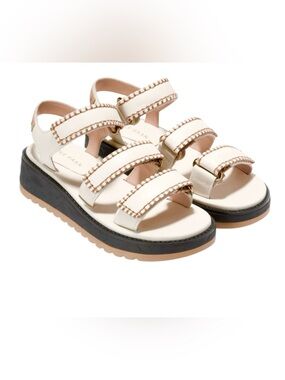 Cole Haan Women's Grandprø Daylin Wedge Triple Strap Sandals 10.0 US# W32805